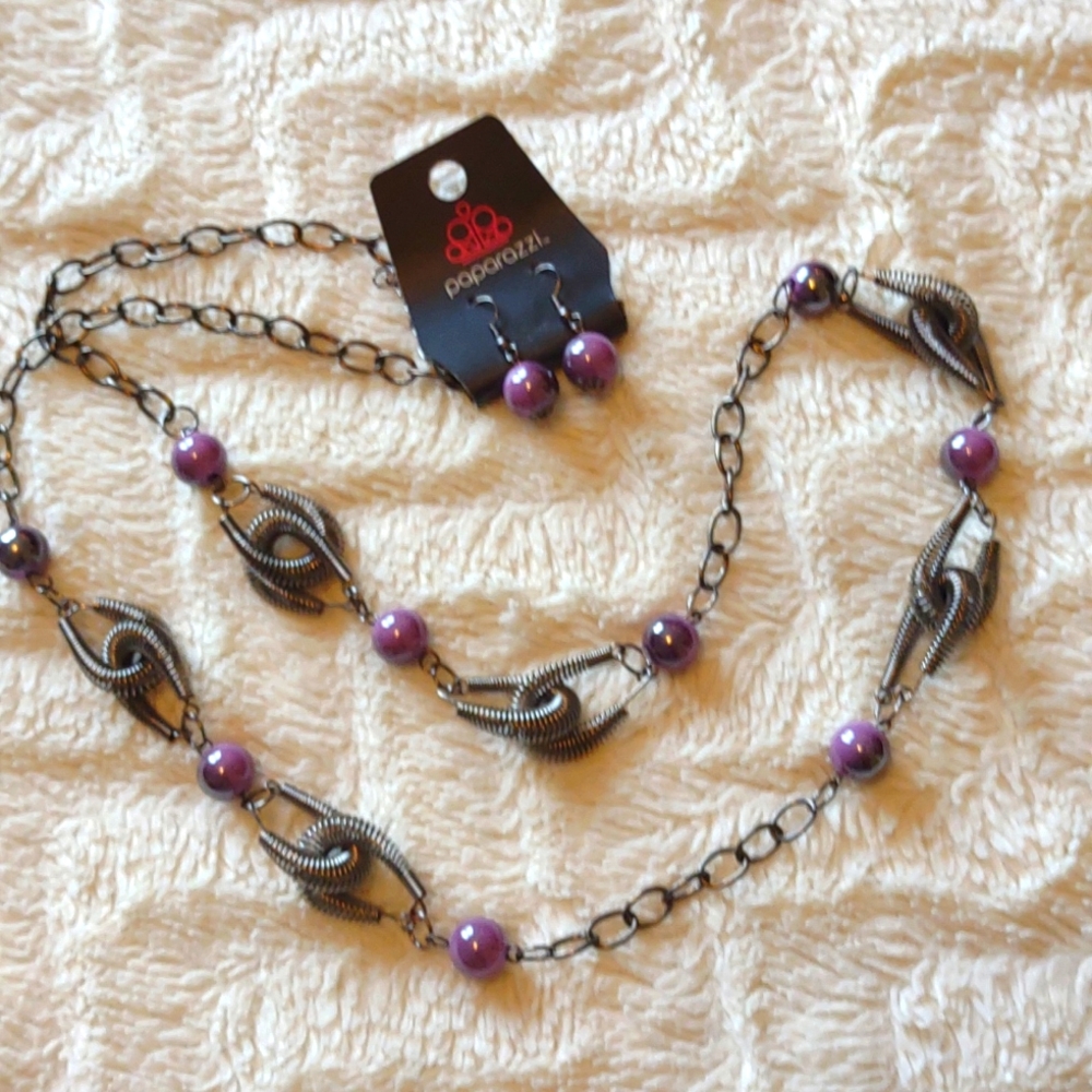 PAPARAZZI Jewelry Set Purple